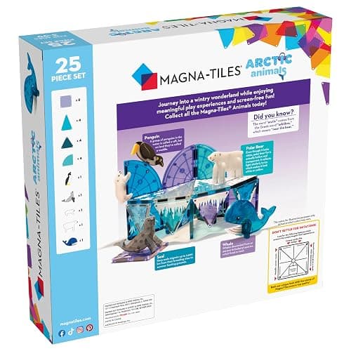MAGNA-TILES Arctic Animals 25-Piece Magnetic Construction Set, The ORIGINAL Magnetic Building Brand thumbnail 3