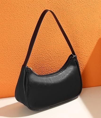 Afashor Shoulder Bags for Women Vegan Leather Hobo Sling Tote Handbag Retro Clutch Purse with Zipper Closure thumbnail 3