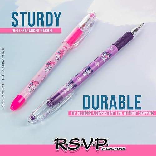 Pentel RSVP Ballpoint Pen, Hello Kitty® and Friends, Limited Edition, Mix 2, 0.7mm Fine Line, Assorted Ink, 5-Pk (BK90HKPF5M1) thumbnail 5