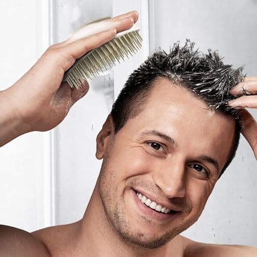 ecoed Scalp Massager Shampoo Brush,Scalp Scrubber for Dandruff Removal, Scalp Care Hair Brush Wet & Dry detangler for Men and Women. (Grey, 1pc- Soft for Short & Medium Hair) thumbnail 3
