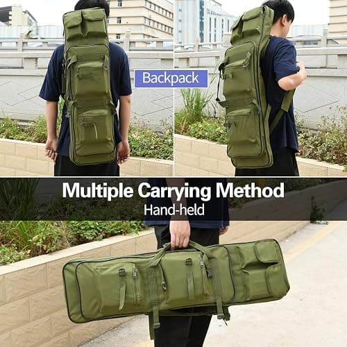 Rifle Bag, Tactical Long Rifle Backpack, Portable Shotgun Case for Firearm Storage and Transportation, Suitable for Outdoor Hunting Shooting thumbnail 5