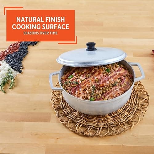 IMUSA 7.5 Quart Traditional Natural Made in Colombia Caldero with Lid for Cooking and Serving,Silver thumbnail 7