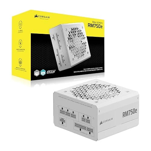 CORSAIR RM750e ATX 3.1 PCIe 5.1 Ready Fully Modular 750W Power Supply – 12V-2x6 Cable Included, Cybenetics Gold Efficiency, 105°C-Rated Capacitors, Modern Standby Mode – White thumbnail 7