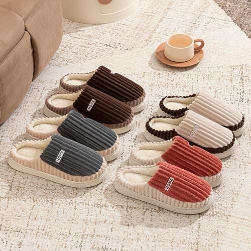 Winter Slippers for Women UK, Warm Memory Foam Indoor House Shoes with Arch Support, Cozy Anti-Slip and Wide Fit Non-Slip Bathroom Slippers Wide Fit Plantar Fasciitis thumbnail 7