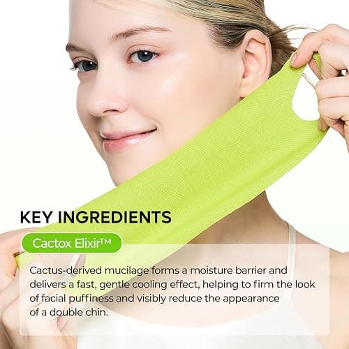 Dr.Melaxin CACTOX V-LIFTING MEWING BAND with Cactus Cooling Reduce Puffiness & Pore Tightening for Visible Pore Care Skin Repair thumbnail 3