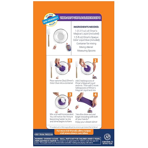 Elmer's Color Slime Kit, 2-Count + 2-Activator, Pink/Purple thumbnail 7