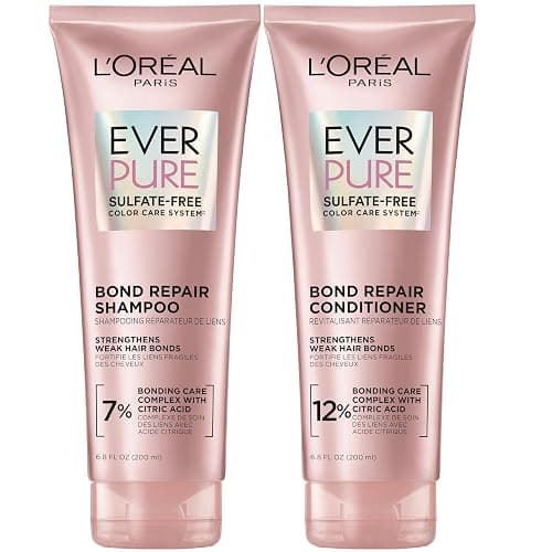 L'Oreal Paris EverPure Sulfate-Free Vegan Hair Care Kit - Shampoo and Conditioner to Strengthen and Repair Hair Bonds (Packaging May Vary) - Image 1