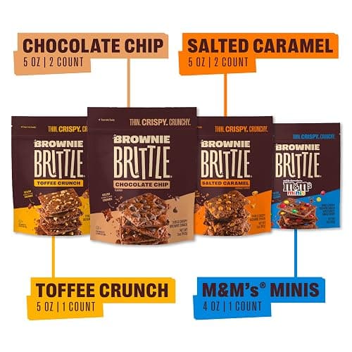 Brownie Brittle – Variety Pack Thin and Crispy Sweet Snacks (Pack of 6, 5 oz), Rich Gourmet Brownie Bites Dessert thumbnail 2