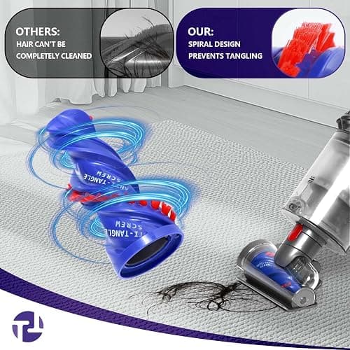 Mini Motorized Tool Brush Head Compatible with Dyson V7 V8 Cyclone V10 V11 V15, Anti-Tangle Attachment Replacement Head Suitable for Long Hair and Pet Hair thumbnail 3