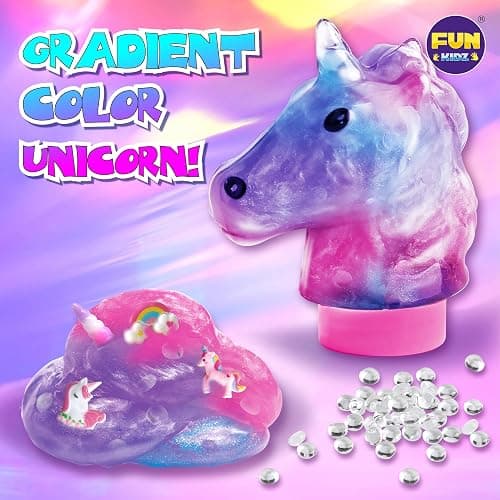 Fluffy Unicorn Slime Kit for Girls, FunKidz Cloud Slime Gift for Ages 6+ Kids Fun Slime Making Kit Awesome Craft Toy Birthday Present Ideas thumbnail 4