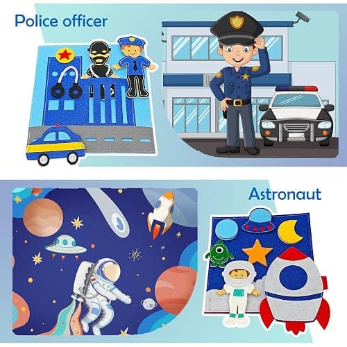 Sendhjurf Montessori Book Busy Board Activity Role Play Books for Toddlers 3-5 Year Old Girls Boys Toys Brithday Gifts thumbnail 7