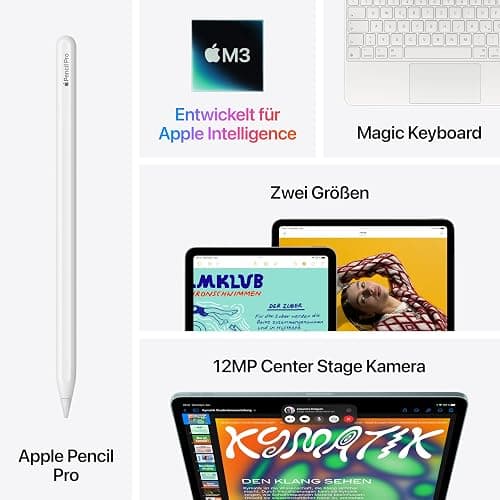 Apple iPad Air 13" mit M3 Chip: Apple Intelligence, Liquid Retina Display, 128 GB, 12 MP Frontkamera/Rückkamera, WLAN 6E, Touch ID, Batterie für den ganzen Tag – Space Grau thumbnail 5