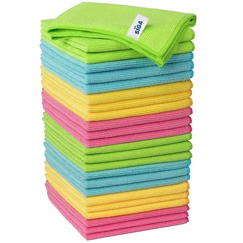 MR.SIGA Microfiber Cleaning Cloth, Pack of 24, Size:12.6" x 12.6" - Image 1