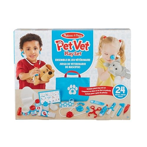 Melissa & Doug Examine and Treat Pet Vet Play Set, 24-Piece Animal Doctor Playset with Dog & Cat Plushies, Pet Doctor Kit & Accessories, Preschool Toys for Girls & Boys Ages 3+ thumbnail 9