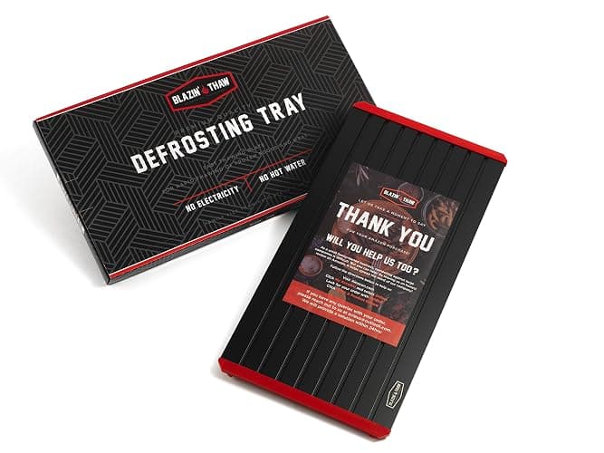 BLAZIN' THAW Defrosting Tray for Frozen Meat | 16" Family-Size | Aluminium Plate for Thawing Frozen Food | Natural Thawing Process | No Microwaves, No Cold/Warm Water Required | thumbnail 6
