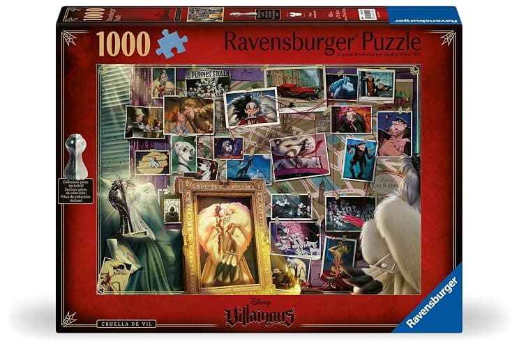 Ravensburger Disney Villainous: Cruella de Vil and Figurine 1000 Piece Jigsaw Puzzle for Adults - 12001124 - Handcrafted Tooling, Made in Germany, Every Piece Fits Together Perfectly - Image 1