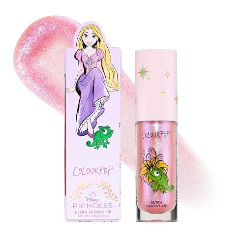ColourPop x Disney Princess Ultra Glossy Lip Gloss - High-Shine, Non-Sticky & Hydrating Lip Gloss - Infused with Hyaluronic Acid, Kakadu Plum & Cherry - Pinky Lilac, Courageous Rapunzel (0.24 Fl oz) - Image 1
