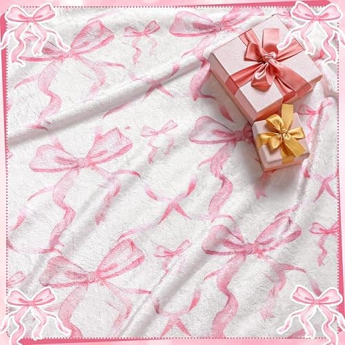 Pink bow blanket  thumbnail 2