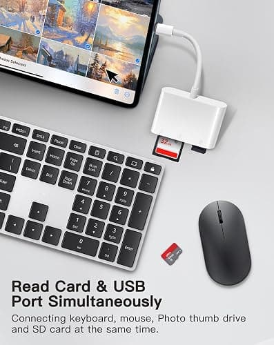 WNXSLOAD USB-C SD Card Reader, Memory Card Reader for Micro SD/SD Cards, Type C SD Adapter Compatible with iPhone 15 16, Samsung Galaxy, MacBook, iPad and More USB C Devices - 3 Slots thumbnail 5