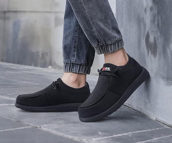 LARNMERN Slip On Steel Toe Shoes Men Lightweight Comfortable Lounging Walking Sneakers Steel Toe Loafers thumbnail 2