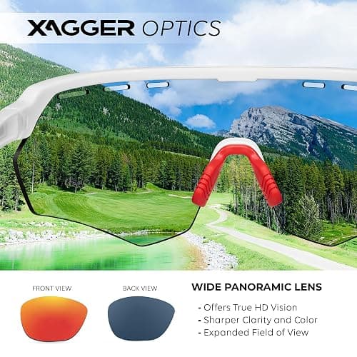 Xagger Sports Sunglasses for Men Women Cycling Baseball Running Sun Glasses UV400 Protection Wrap Around TR90 Frame thumbnail 4