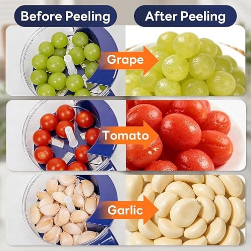 Foneso Fruit Peeling Machine, One-Touch Peeling & Auto-Ejection, Automatic Tomato Peeler for Grapes Plums Cherry Tomatoes, Easy to Clean with Removable Parts, Kitchen Peeler Appliances thumbnail 5