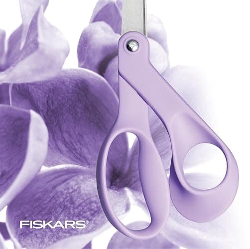 Fiskars Ultra Lilac Scissors, Explore Design Collection, High-Grade Stainless Steel Blades and Ergonomic Handles for Arts and Crafts thumbnail 4