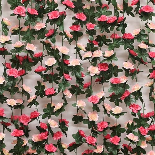 MARTINE MALL Flower Garland Rose Vines, 2 Strands 16.5Ft Flower Vines for Bedroom, Rose Floral Garland Decorations for Room Table Birthday Wedding Party Garden Wall Decor thumbnail 9