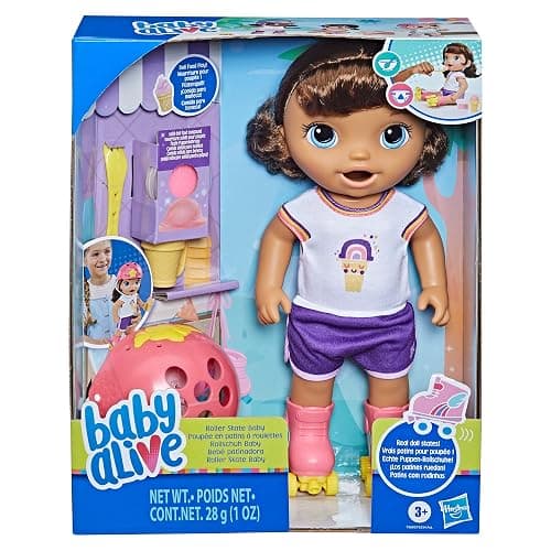 Baby Alive: Roller Skate Baby 14-Inch Doll Brown Hair, Blue Eyes Kids Toy for Boys and Girls thumbnail 6
