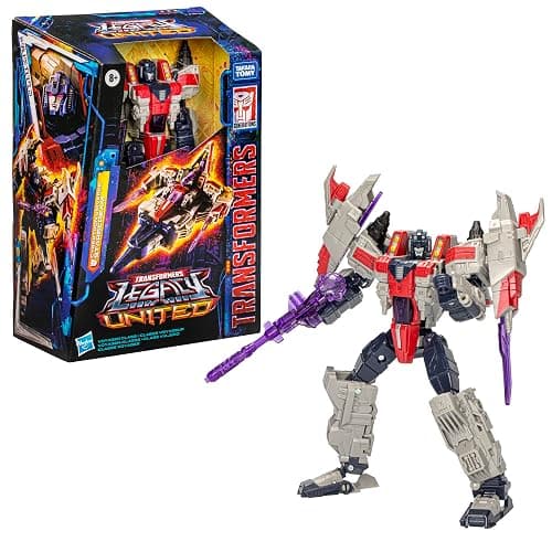 Transformers Legacy United Voyager Class Cybertron Universe Starscream, 7-inch Converting Action Figure, 8+ Years | Transformers Legacy United 7 Inch Action Figure Voyager Class (2024 Wave 2) - Starscream thumbnail 10