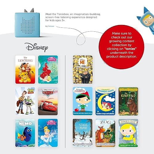 Toniebox 1 Audio Player Starter Set with Playtime Puppy - Listen, Learn, and Play with One Huggable Little Box - Light Blue thumbnail 8