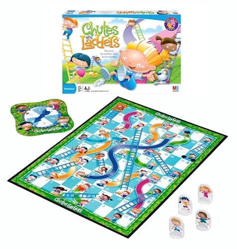 Hasbro Gaming Chutes and Ladders Board Game | 2 to 4 Players | Preschool Classroom Games | Kids Ages 3+ (Amazon Exclusive) thumbnail 3
