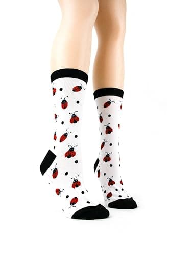 Foot Traffic Women's Funny Novelty Bug Socks, Cute Socks for Bug Lovers, Sizes 4–10 thumbnail 2
