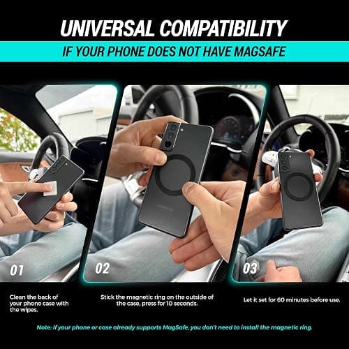 CARMOUNT Clutch-X One – Upgraded Vacuum Phone Mount Suction Cup Car Phone Holder for iPhone, Window Phone Mount, 360° Vacuum Magnetic Phone Holder for Car, Magnetic Phone Holder with Suction Cup thumbnail 8