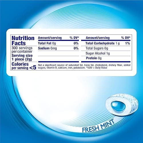 Mentos Pure Fresh Sugar-Free Chewing Gum with Xylitol, Fresh Mint, 50 Piece Bottle (Bulk Pack of 6) - Fresh Mint - 50 Count (Pack of 6) thumbnail 4