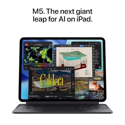 Apple iPad Pro 11-inch (M5): Ultra Retina XDR Display, 256GB, Landscape 12MP Front Camera/12MP Back Camera, LiDAR Scanner, Wi-Fi 7 with Apple N1, Face ID, All-Day Battery Life — Space Black thumbnail 3