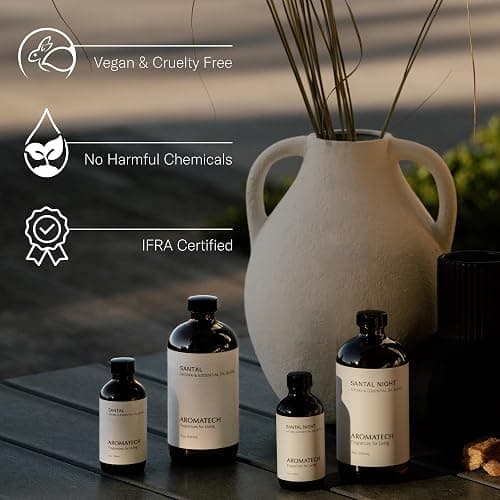 AromaTech Santal Aroma Essential Oil Blend: Luxury Hotel Inspired Aromatherapy with Amber, Vanilla, Cedar & Sandalwood for Ultrasonic Diffusers (4 Fl Oz (Pack of 1)) thumbnail 5