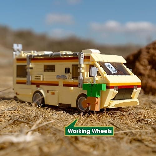 Brickcraft Officially Licensed Breaking Bad RV Building Kit (477 Pieces) Walter White’s Rolling Camper Van Set with Secret Lab Interior, TV Show Collectible Model, Display Toy for Fans and Adults thumbnail 8