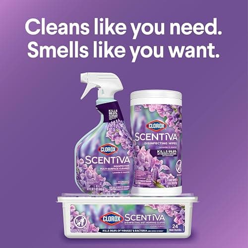 Clorox Scentiva Disinfecting Wipes, Lavender and Jasmine, 75 Count (Package May Vary) thumbnail 8