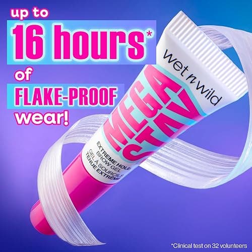 wet n wild Mega Stay Extreme Hold Brow Gel, Lightweight, Non-Sticky & Flake-Free Formula, Long-Lasting 16-Hour Wear, Sculpted & Laminated Brow Look, Easy Application, Cruelty-Free & Vegan - Clear thumbnail 5