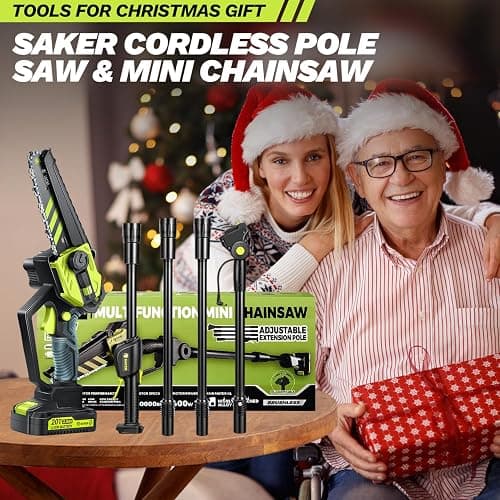 Saker Cordless Pole Saw and Mini Chainsaw,2-IN-1 Pole Chainsaw,Brushless Electric Pole Saw Battery Powered 6 Inch Chainsaw, 78.74 Inch Max Reach Tree Trimmer Pole Saw thumbnail 7