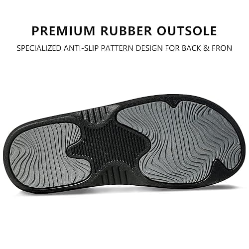 MALIDA Mens Flip Flops Non-Slip Bathroom Shower Shoes Waterproof Cushion foam Indoor and Outdoor Thong Sandals thumbnail 6