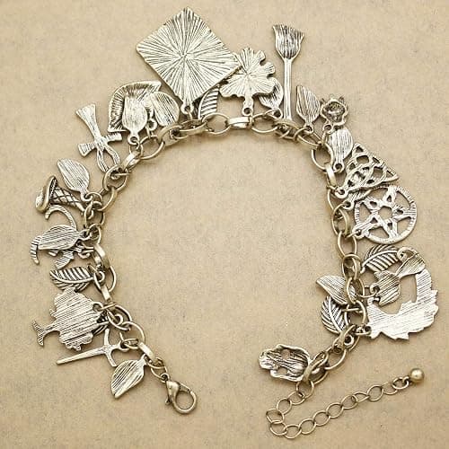 RechicGu Vintage 2pcs Fairy Tale Movie Lucky Myth Charms Friendship Cuff Bangle Bracelet Wicca Gift thumbnail 6