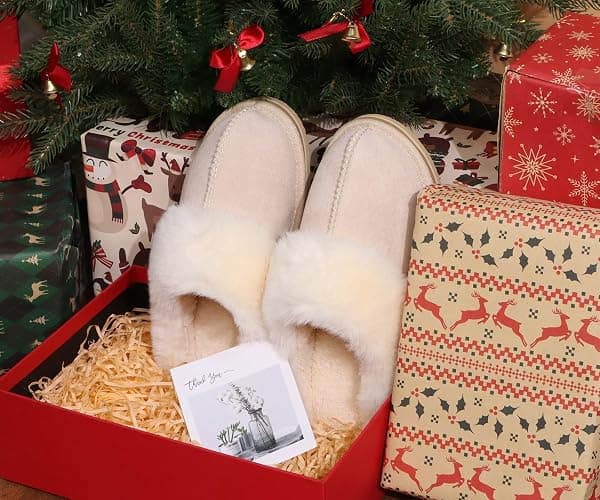 KuaiLu Womens Fluff Dual Memory Foam Slippers Ladies Cozy Arch Support Warm Scuff Slippers Slip on Comfy Winter House Shoes with Non-Slip Indoor Outdoor Hard Sole thumbnail 2