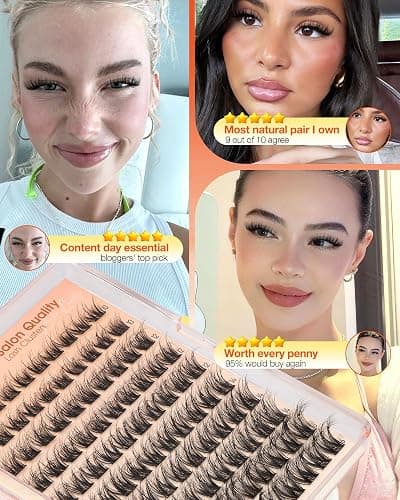 Wispy Lash Clusters Natural Fluffy Eyelash Clusters C Curl | Cluster Eyelash Extensions Short 10-16mm Individual Lashes Spider Breeze Lash Extensions by Delyneph thumbnail 4