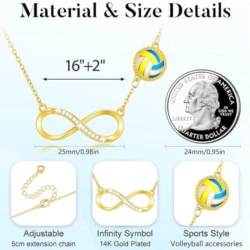 Miss Chipmunk Softball/Football/Volleyball/Soccer/Basketball Necklace for Girls,Easter Basket Stuffers Sports Accessories Gifts for Teens Girls Players Fan Coach Team thumbnail 5