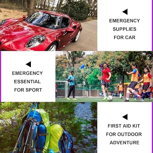 Small-Campact First-Aid Kit-Refill Supplies-Basic Emergency-Essentials - 300PCS Home Essentials Emergency Accident Kits for Businesses Workplace Outside Travel Purple 1st Aid thumbnail 6