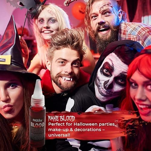 Festicy Realistic Fake Knife Set – Includes 2 Knives & 0.85 oz Fake Blood – Ideal for Halloween, Ghost Face & Chucky Costumes, Pranks & Party Decor thumbnail 6