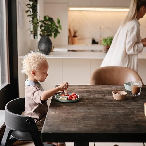 Mushie Baby Silicone Bib | Adjustable Fit Waterproof Bibs | Easy Wipe Baby Feeding Bibs | 4 Adjustable Sizes with Deep Front Pockets | 100% BPA and Phthalate Free thumbnail 5