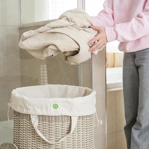 Canvas Laundry Bags - Extra Large, Heavy Duty, 100% Cotton Laundry Bag with Straps, Handles and Drawstring - College Dorm Laundry Bag in XL Size - Washable, Foldable Laundry Basket Liner (2 Pack) - 2 thumbnail 9